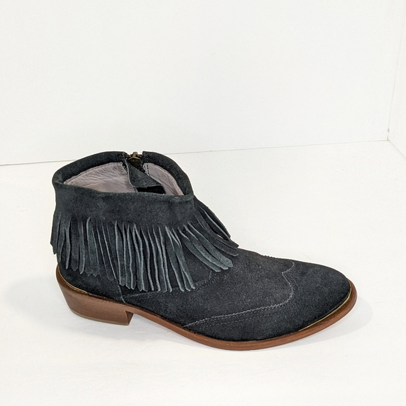 Hudson London suede fringe ankle boots - Picture 2 of 16